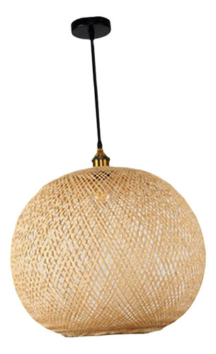 Lámpara Colgante Creativa De Bambú Tejida De Mimbre Para