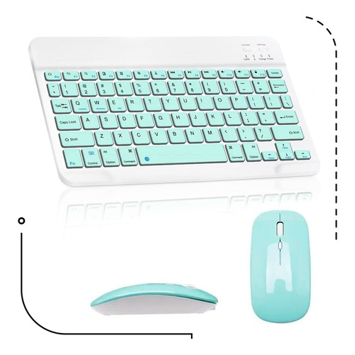 Kit Teclado Mouse Bluetooth Recargable Celular Tablet Pc