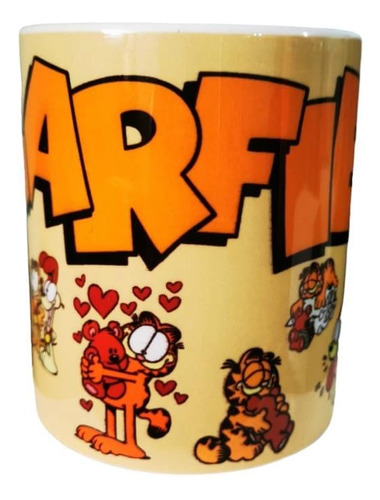 Taza Cup El Show De Garfield Naranja Ideal Para Regalo