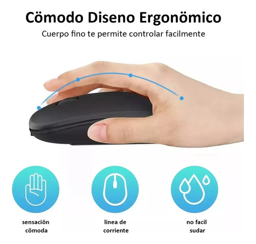 Mouse Inalámbrico Silencioso Ratón 2.4g Receptor Usb Portáti