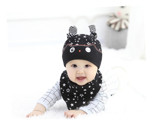 Gorro Bebé Unisex Con Babero De Algodón - Mitones, Bufanda