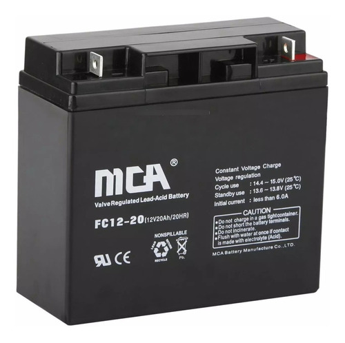 Imagen 1 de 2 de Bateria Pila Recargable 12v 18ah Ups, Silla De Ruedas