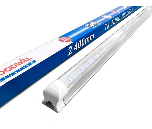 Lote 30 Tubo Lampara Led T8 36w Techo 2.40 Mts Plastico