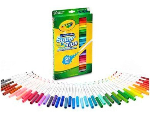 Crayola Marcadores Plumones Lavables Colores 50 Pz Pintar