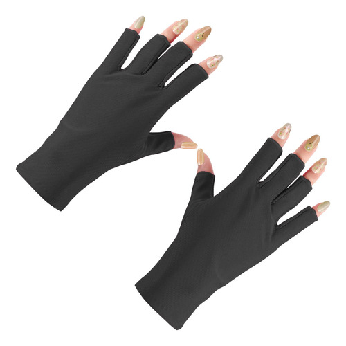 Guantes Para Lampara De Unas De Gel, Guantes De Medio Dedo,