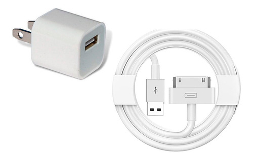 Cargador Pared 5w+cable 1m 30 Pin Compatible iPad 1 2 3 iPod