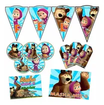 Comprar Kit Candy Bar Masha Y El Oso Stickers Para Candy Bar