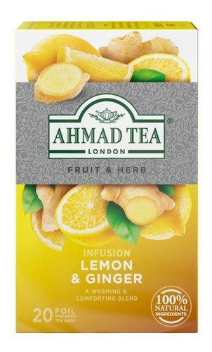 Ahmad Tea- Lemon Ginger - 20sachet Infusion Limon Y Jengibre