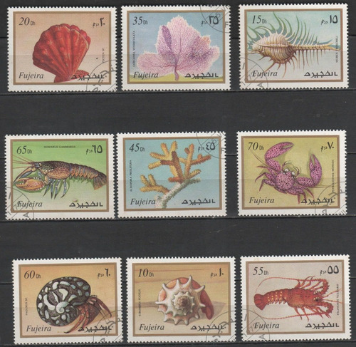 Fauna Marítima -  Série De Selos De Fujeira - 7889