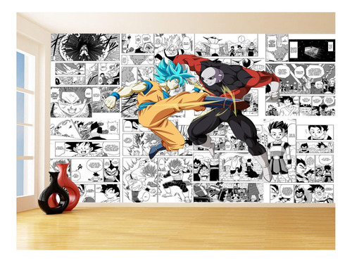 Papel De Parede Dragon Ball Goku Página Manga 3,5m Dbz652