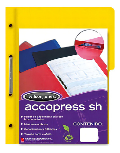 Folder De Papel Tamaño Oficio Acco Accopress P4563 Tipo Carp