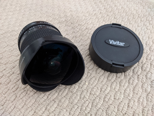 Imagen 2 de 3 de Lente Vivitar Fisheye 8mm F/3.5 Gran Angular Para Nikon