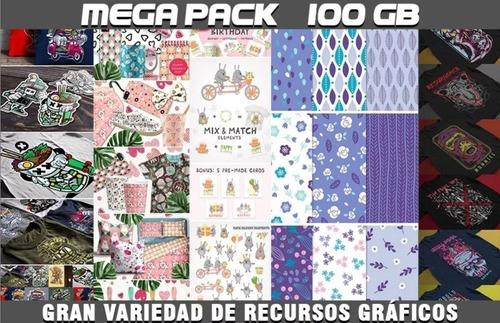 Oferta 2 Mega Combos De Recursos Gráficos Para Diseñadores