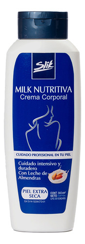 Crema Corporal Milk Nutritiva Slik 360gr