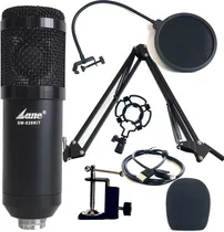 Comprar Microfono Condenser Usb Lane Bm-828 Kit Brazo Filtro Araña