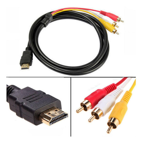 Av Audio Video To 3rca Transmitter Cable Feet/1.5m