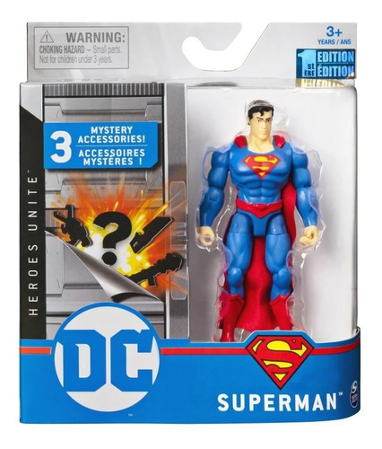 Superman Heroes Unite Con 3 Accesorios Dc Jl