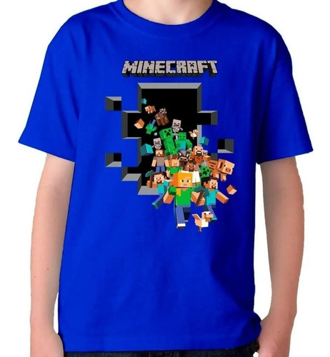 Camiseta Remera Algodón Minecraft 