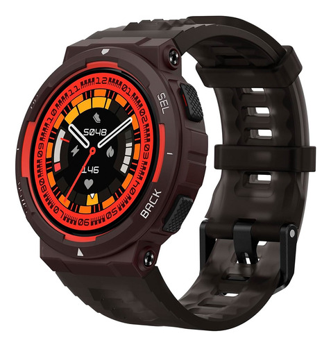 Reloj Inteligente Smartwatch Amazfit Active Edge Lava Black Color de la caja Negro Color de la correa Negro