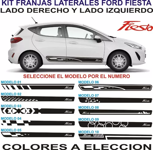 lechuga Doctrina volatilidad Franjas Laterales Para Autos Ford Fiesta - Graficastuning | MercadoLibre