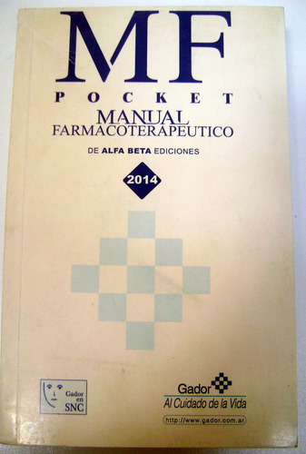 Mf Pocket Manual Famacoterapeutico Gador 2014 Alfa Bet Boedo