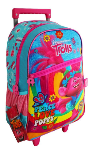 Imagem 3 de 10 de Kit Escolar Mochila Tr2238k + Estojo + Lancheira Trolls Clio