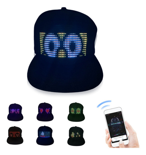 Hat Display Message Hat Music Baseball Pattern Led