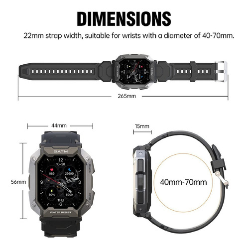 Relojes Inteligentes Para Hombres Reloj Deportivo A Prueba D