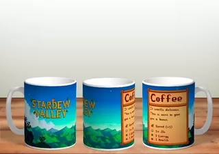 Taza De Cerámica Stardew Valley: Coffee Stats #r