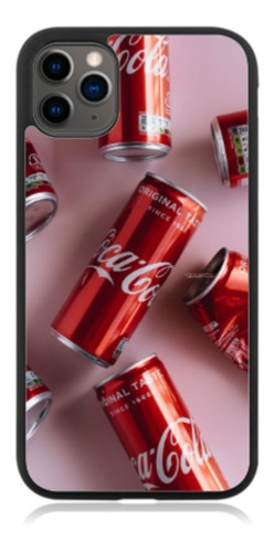 Funda Protector Para iPhone Coca Cola Latas Rosa Refresco