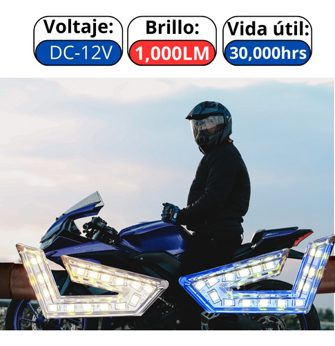 Direccionales Led Motocicleta Universales Luces Faros Moto