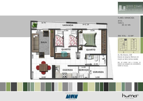 Imagem 22 de 30 de Apartamento 2 Quartos, 1 Vaga De Garagem - Quintas Das Avenidas - Juiz De Fora - Ap0423