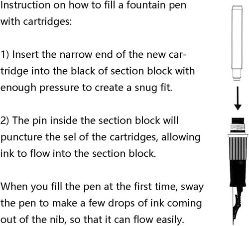 30 Pcs Jinhao Fountain Pen Ink Cartridges Refill 6 Colors Se
