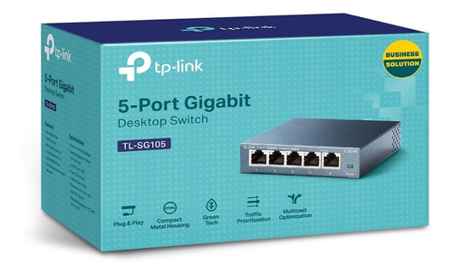 Switch Gigabite Tplink Sg105e 5 Puertos 10/100/1000 Mbps 