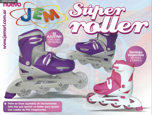 Super Roller En Linea Ajustable Sin Herramientas Jem Yx0153a