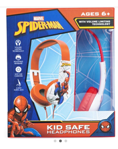 Spider Man Kid Safe Auriculares Niños Pequeños (auriculares