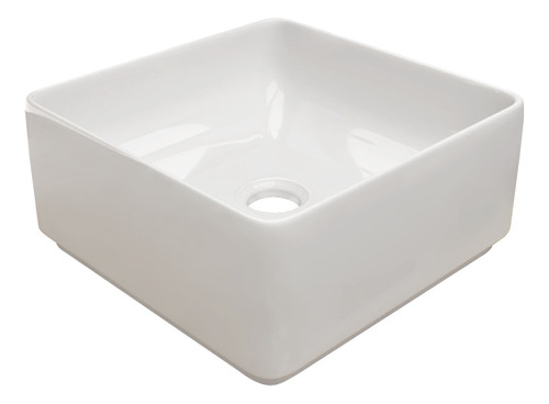 Cuba Pia De Apoio Louça Quadrada 32x30cm Ipê Branca Para Banheiro E Lavabo Beltempo