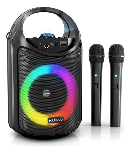 Máquina De Karaoke Para Niños Y Adultos 2 Micrófonos Inalámb