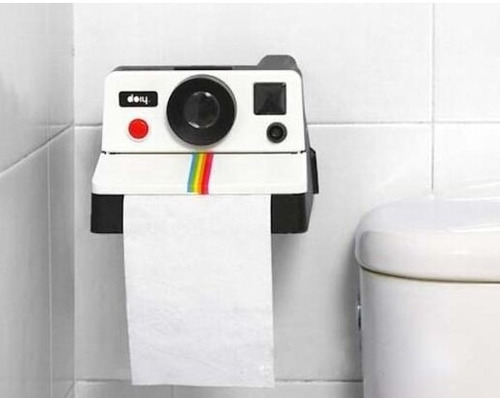 Porta Rollo Papel Higienico Camara Polaroid - Vintage