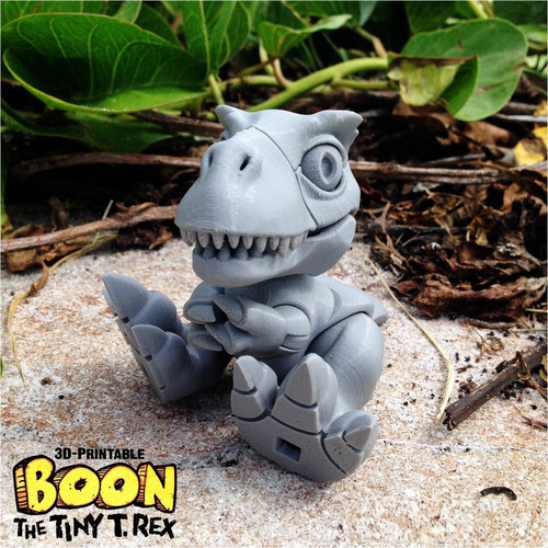 Boon Tiny Trex Articulado Archivo Stl Para Impresion 3d 