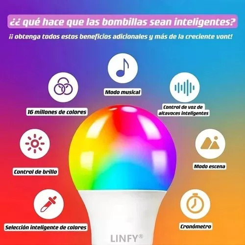 Bombilla Led Inteligente De Modo Dual Wifi Bluetooth