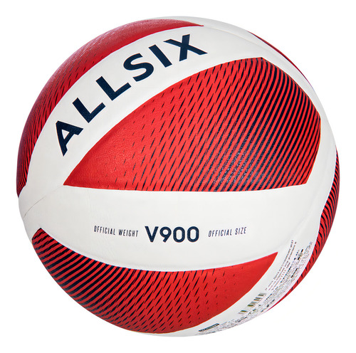 Balón De Voleibol V900 Blanco/rojo Kipsta Color Rojo
