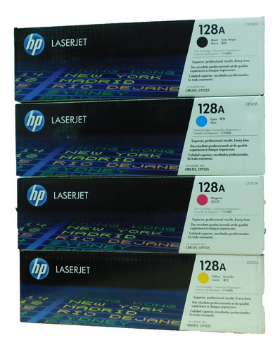 Combo Toner 128a 128 Negro Y Colores Orignales Verificables