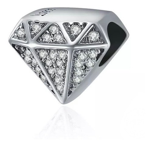 Charm Modelo Diamante Brillante De Plata 925 + Regalos
