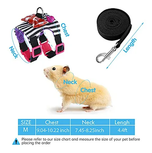 Conjunto De Arnés Y Correa Para Pasear Hamsters Y Cobayas, C