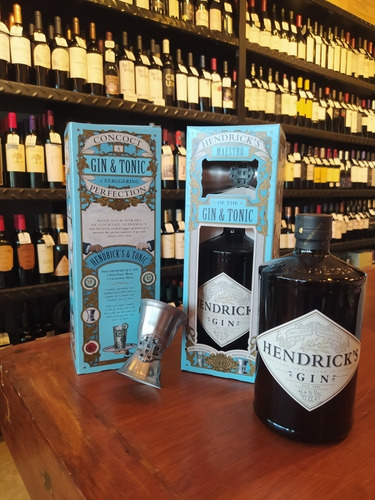 Gin Hendrick + Jigger De Metal Original + Estuche Zona Norte