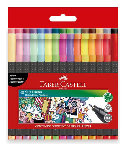 Fibras Trazo Fino Faber Castell X 30 Colores