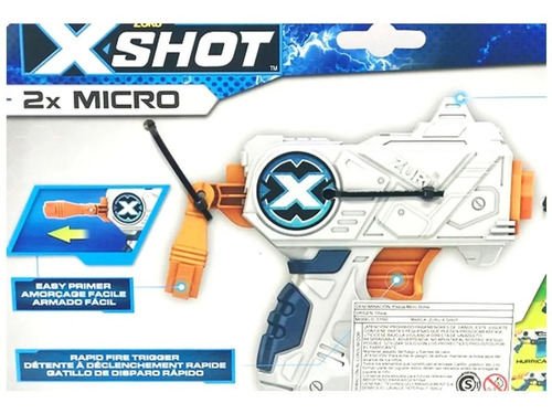 Arma Lanza Dardos X-shot Zombie X 2 + 8 Dardos + 3 Blancos