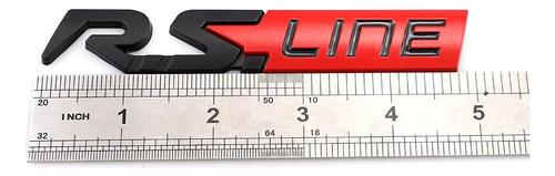 2 Unidades Rs Line Emblema 3d Insignia Of Metal Compation Co