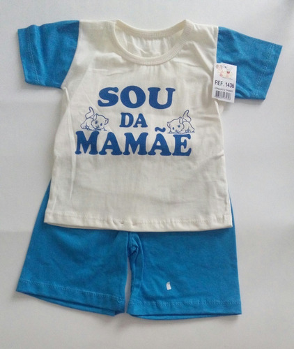 Conjunto Frases Bebê Menino 3-6 Meses 